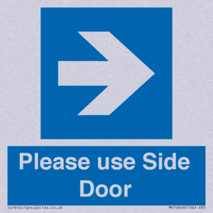 Please use Side Door (arrow Right) 
